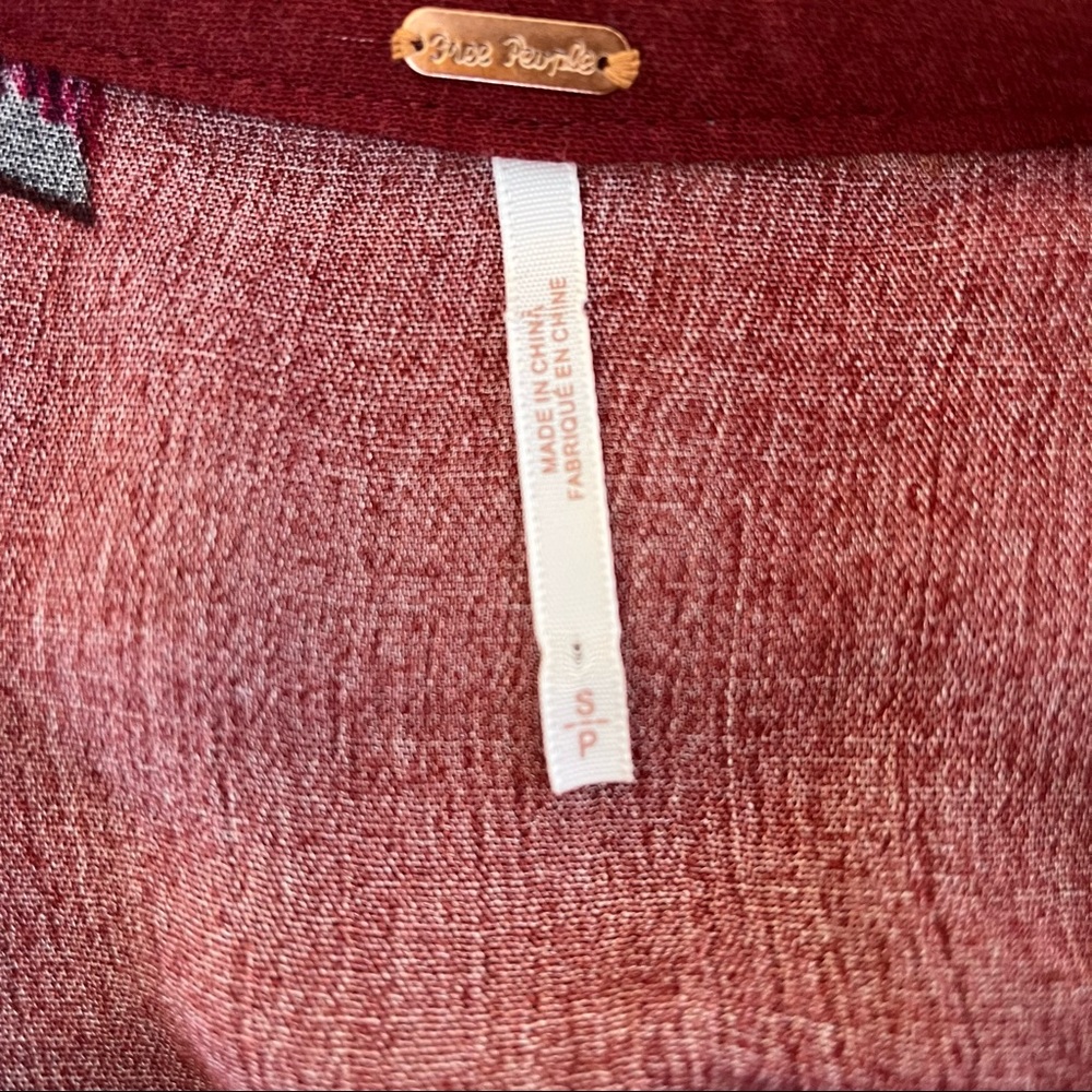 Free People Tree Swing Dress in Scarlet Combo S - Picture 8 of 11